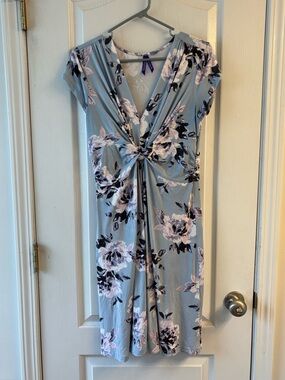 Seraphine Blue Foral Knot Dress sz 8